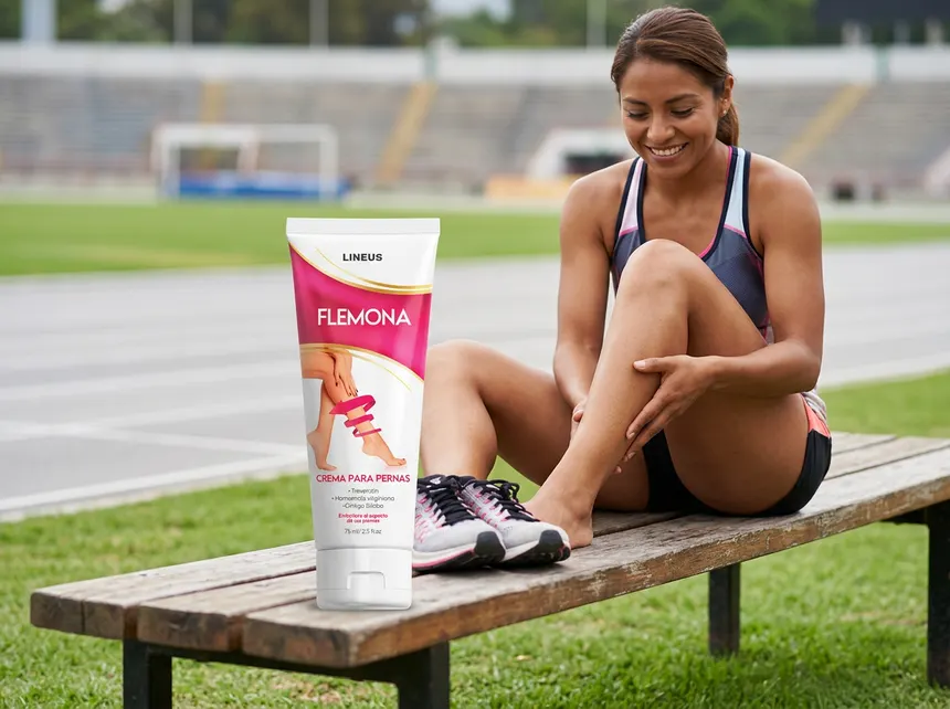 Corredor estirando las piernas después de entrenar
